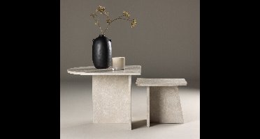 Fjôrd Salontafel Sala 60x60cm en 40x40cm Marmerlook