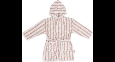 Jollein Badjas 1-2 jaar Stripe Terry - Wild Rose - GOTS