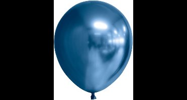 10 x Latex blauwe chrome ballonnen. 30cm