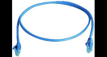 Telegärtner 100009294 RJ45 Netwerkkabel, patchkabel 15.0 m Blauw Vlambestendig, Met anti-kniktule 1 stuk(s)