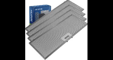 4x Metaalfilter voor Whirlpool 481248058314 458x175x8mm
