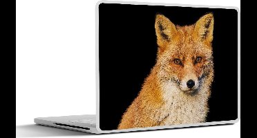 Laptop sticker - 12.3 inch - Vos - Rood - Zwart - 30x22cm - Laptopstickers - Laptop skin - Cover