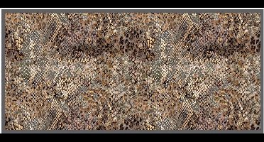 MD Entree - Design mat - Universal - Snake - Vloerkleed - Antislip - Machine wasbaar - 67 x 150 cm