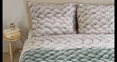 Ariadne at Home Chunky Dekbedovertrek - Eenpersoons - 140x200/220 cm - Groen