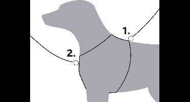 Trixie tuig voor hond premium y-tuig voor hond royal blauw 50-60x1,5 cm