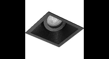 Spot Armatuur GU10 - Proma Zano Pro - GU10 Inbouwspot - Vierkant - Zwart - Aluminium - Kantelbaar - 93mm