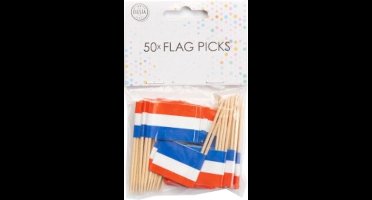Wefiesta Cocktailprikkers Nederland 8 Cm Papier/hout 50 Stuks