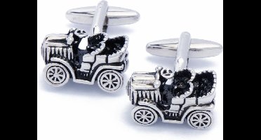 Manchetknopen - Auto Oud Vintage Stijl Zilverkleur