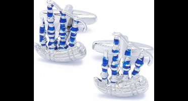 Manchetknopen - Doedelzak Schots Zilverkleurig