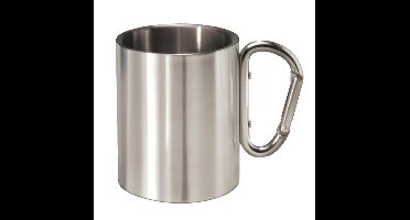Mato RVS beker 0,3L - dubbelwandig met karabijnhaak - lichtgewicht