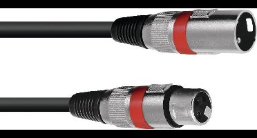 OMNITRONIC xlr kabel 5 meter 3pin bk/rd