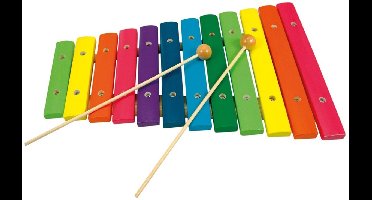 Bino Xylofoon 12-toons Junior 33 Cm hout 3-delig