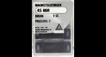 Deltafix magneetsluiting bruin 45 mm 2 st.