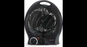 alpina Ventilatorkachel 2000W – Kachelventilator met 2 Warmtestanden – Ventilator Kachel met Thermostaat – Draagbare Elektrische Verwarming – Beveiliging tegen Oververhitting – Zwart