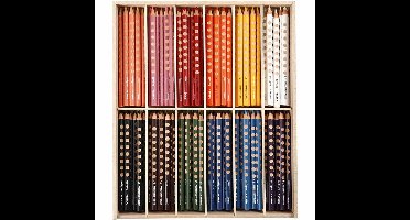 Groove Kleurpotloden, L: 18 cm, vulling 4.25 mm, diverse kleuren, 12x12 stuk