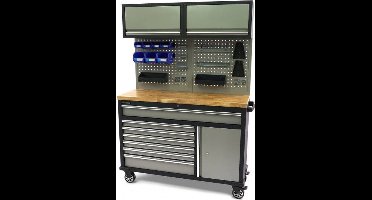 Werkbank 136 cm PROFI met kastenwand