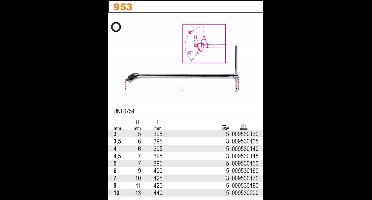 Beta Inbus Sleutel met Kniegewricht 4.5mm - Professioneel Gereedschap