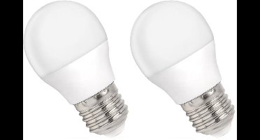 Spectrum LED Kogellamp E27 4W - 230V - 340 Lumen - 6000K Koud wit - Helder daglicht - Energiezuinig - 2 stuks