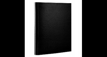 Zwarte PP Map met Klittenband, A4, 4cm, 3 Kleppen, Zwart