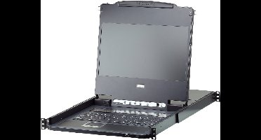 ATEN CL6708MW 43 cm LCD KVM-switch, USB-DVI 8 poorten, Toetsenbord indeling Amerikaans