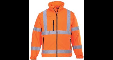 Portwest Hi-Vis Softshell Jack (3L) S428 - Oranje - L