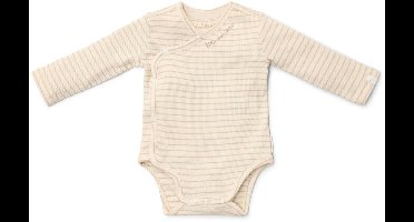 Romper overslag lange mouw - Beige - Newborn Naturals - Stripe-74