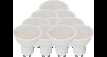 V-TAC VT-271-N-N LED Spots - 100lm/w - GU10 - Lens 100° - IP20 - Wit - 10W - 1000 Lumen - 3000K - Set van 10