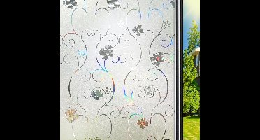 Raamfolie Glas in Lood - Zelfklevend - Antieke Look - Wit