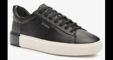 GUESS Vice Zwarte Leren Herensneakers Maat 42