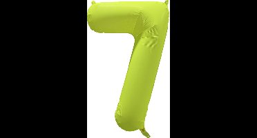 Riethmüller - Folieballon cijfer 7 - neon geel - 86 cm