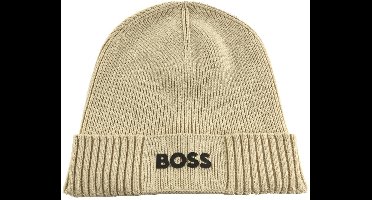 BOSS muts Asic Beanie Open White beige