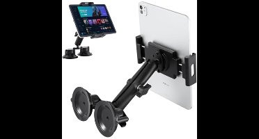 Tablethouder met dubbele sterke zuignap voor vrachtwagen en boot - Geschikt voor tablets van 4,7-15 inch