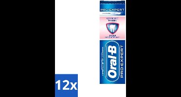 12 x Oral-B - Pro-Expert 24u Bescherming - Tandpasta - Zachte Munt - 75 ml - Tandpasta - Tandplak Bescherming - Gevoelige Tanden - Glazuur Versterken - Remineralisatie