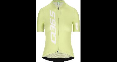 Q36.5 G1 Korte Mouw Wielertrui Groen,Geel XS Vrouw