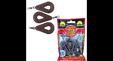 Grondlood Hengelset 3 x 100 g - Hengelgripper Lood met Wervel - Basisvissen Loodgewicht