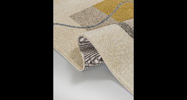 Mazovia Vloerkleed Beige Rechthoek Figuren en Vormen Woonkamer, Slaapkamer, Eetkamer, Kantoor Kortpolig Rechthoek OEKO-TEX® - 140 x 200 Figuren en Vormen