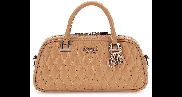 GUESS handtas schoudertas Valla Satchel Bag Beige Lichtbruin