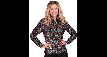 Pailletten Blouse Confetti Colour Party Vrouw