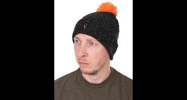 Fox Collection Bobble Hat - Kleur : Black-Orange