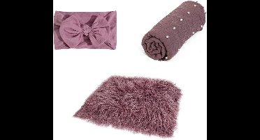 Allecto plus - Fotografie Props Pasgeboren | Inbakeren Wrap & Hoofdband | Baby Foto Deken & Rekwisieten - Jongens Baby Fotoshoot