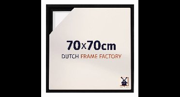 Baklijst 70x70 cm - Zwart Mat - Geschikt voor Canvasdoek - MDF Baklijst Lausanne