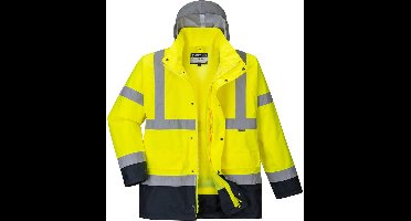 Portwest Hi-Vis 4-in-1 Contrast Traffic Jack S471 - Geel/Marine - L