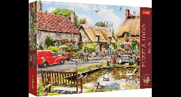 Trefl puzzel 1000 stukjes - Premium Plus Tea Time Summer Village.