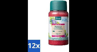 12 x Kneipp - Badzout - Muscle Soothing - Jeneverbes - Weldaad voor spieren - 600 g - Badzout - Spierpijn - Ontspanning - Wellness - Aromatherapie