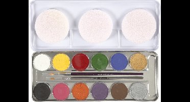 Schmink palet, kleuren assorti, 12 kleuren