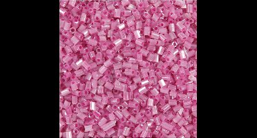Rocailles, afm 15/0, d: 1,7 mm, 500 gr, roze