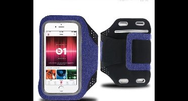 Sportarmband Geschikt voor iPhone 11 / 11 Pro / 11 Pro Max Fabric/Stof - Grijs / Blauw