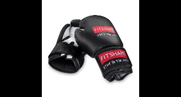 Fitshape (kick)bokshandschoenen leder zwart