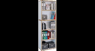 VCM Houten Büro Standplank boekenkast Dossierplank Boekenkastplank Salia 5-voudig breedte 60 cm Houten Büro Standplank boekenkast Dossierplank Boekenkastplank Salia 5-voudig breedte 60 cm