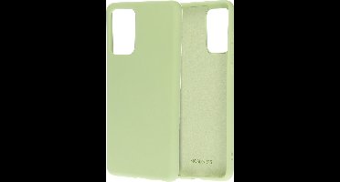 Mobiparts Silicone Cover hoesje geschikt voor Samsung Galaxy A72 (2021) 4G met 1 Screenprotector van Gehard Glas - Groen